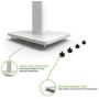 Kanto SP26PLW 26& Speaker Floor Stands | Designed for Medium to Large Bookshelf Speakers | Heavy Steel & Foam Padding | 30° Rotating Top Plate | Hidden Cable Design | White | Pair