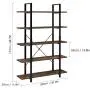 Homfa Bookshelf, 5-Tier Industrial Bookcase, Open Storage Display Shelves Organizer, Accent Furniture with Wood Grain Shelves and Metal Frame for Home Office, 47L x 13W x 70H Homfa Bookshelf, 5-Tier Industrial Bookcase, Open Storage Display Shelves Organizer, Accent Furniture with Wood Grain Shelves and Metal Frame for Home Office, 47L x 13W x 70H