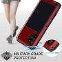 Lilycase Case for Galaxy Note 10 Plus,Armor Heavy Duty Hybrid Aluminum Metal Shockproof Military Shockproof Hard Cover for Samsung Galaxy Note 10 Plus 6.8 Inch (2019) - Red
