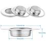 Helect 3-Pack Kitchen Sink Strainer Stainless Steel Drain Filter Strainer with Large Wide Rim 4.5'' for Kitchen Sinks Helect 3-Pack Kitchen Sink Strainer Stainless Steel Drain Filter Strainer with Large Wide Rim 4.5'' for Kitchen Sinks