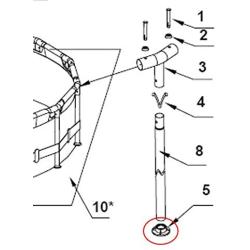 Intex 25092RP 13-16 Foot Metal Frame Pool Replacement 4 Piece Leg Cap Package