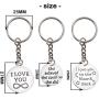 Key Rings Key Chain Set, 10 Pieces Metal Split Key Rings with Chain Extender and Open Jump Ring and 10 Pieces Words Charms Pendants Craft Supplies for DIY Key Chain Gifts