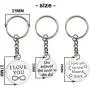 Key Rings Key Chain Set, 10 Pieces Metal Split Key Rings with Chain Extender and Open Jump Ring and 10 Pieces Words Charms Pendants Craft Supplies for DIY Key Chain Gifts