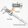 Neoteck 6 inch Digital Caliper, Full-metal Electronic Calipers Measuring Tool Fractions/ Inch/ mm Conversion