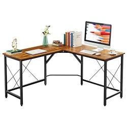 Mr IRONSTONE L-Shaped Desk 59'' Computer Corner Desk, Home Gaming Desk, Office Writing Workstation, Space-Saving, Easy to Assemble (Vintage)