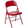 Flash Furniture HERCULES Series Double Braced Red Metal Folding Chair