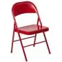 Flash Furniture HERCULES Series Double Braced Red Metal Folding Chair Flash Furniture HERCULES Series Double Braced Red Metal Folding Chair
