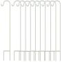 Gray Bunny 35 inch White, Set of 10 Solid (Non-Hollow) Single Piece (No Assembly), Strong Premium Metal Hanger for Weddings Plant Baskets Solar Lights Lantern & Mason Jars