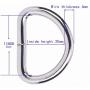 Metal D Rings Buckle Nickel Plated 1'' Inside Diameter Heavy Duty Wire Thickness 4 mm Pack of 20