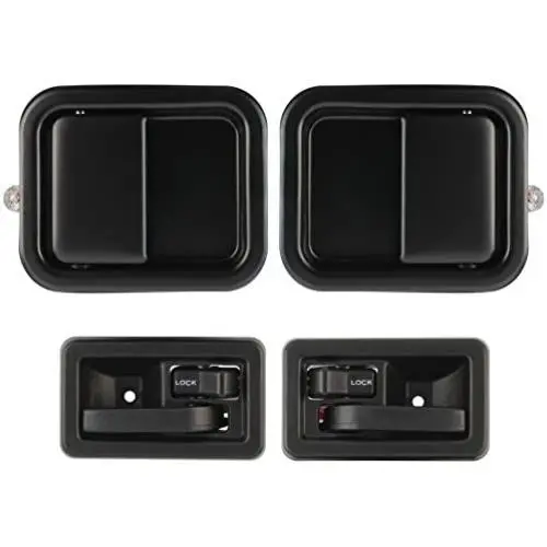 IAMAUTO 83432 Outside Outer Metal & Inside Inner Door Handle Kit (Set of 4 Handles) Fits 1991-2004 Jeep Wrangler IAMAUTO 83432 Outside Outer Metal & Inside Inner Door Handle Kit (Set of 4 Handles) Fits 1991-2004 Jeep Wrangler