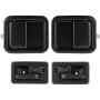 IAMAUTO 83432 Outside Outer Metal & Inside Inner Door Handle Kit (Set of 4 Handles) Fits 1991-2004 Jeep Wrangler