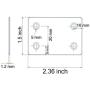 Hulless 2.4 x 1.5 Inch Metal Flat Straight Brace Bracket 1.2 MM Thickness Metal Flat Straight Mending Plates Fixing Corner Brace for Furniture, Wood, Shelves, Cabinet, 10 Pcs