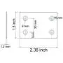 Hulless 2.4 x 1.5 Inch Metal Flat Straight Brace Bracket 1.2 MM Thickness Metal Flat Straight Mending Plates Fixing Corner Brace for Furniture, Wood, Shelves, Cabinet, 10 Pcs