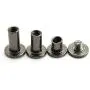 LQ Industrial 75 Sets Black M5 Chicago Screw Assorted Kit Slotted Phillip Head Binding Screws Rivet Assembly Bolt Nail Rivet for Book Binding DIY Leather Craft M5x6 M5x10 M5x12