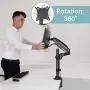 HUANUO Single Monitor Stand - Gas Spring Single Arm Monitor Desk Mount Fit 17 to 32 inch Screens, Height Adjustable VESA Bracket with Clamp, Grommet Mounting Base, Hold up to 19.8lbs HUANUO Single Monitor Stand - Gas Spring Single Arm Monitor Desk Mount Fit 17 to 32 inch Screens, Height Adjustable VESA Bracket with Clamp, Grommet Mounting Base, Hold up to 19.8lbs
