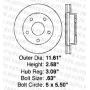 (Front Kit)(High-End) 2 Cross-Drilled Disc Brake Rotors + 4 Semi-Metallic Pads(Fits:- Ram 1500)(5lug)