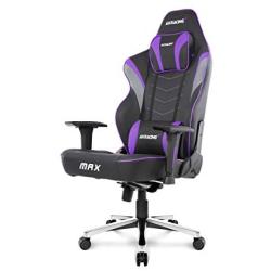 AKRacing Masters Series Max Gaming Chair with Wide Flat Seat, 400 Lbs Weight Limit, Rocker and Seat Height Adjustment Mechanisms - Indigo