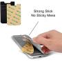 Phone Card Holder Stretchy Lycra Wallet Pocket Credit Card ID Case Pouch Sleeve 3M Adhesive Sticker Compatible with iPhone Samsung Galaxy Android Smartphones - 3Pack Black