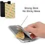 Phone Card Holder Stretchy Lycra Wallet Pocket Credit Card ID Case Pouch Sleeve 3M Adhesive Sticker Compatible with iPhone Samsung Galaxy Android Smartphones - 3Pack Black
