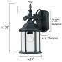 2961-BK Outdoor Wall Lantern, Black Cast Aluminum