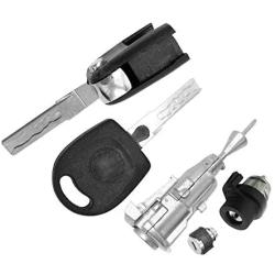 beler 5pcs Car Door Lock Cylinder Key Kit Fit for VW Jetta MK5 2006-2012 1KD800375E