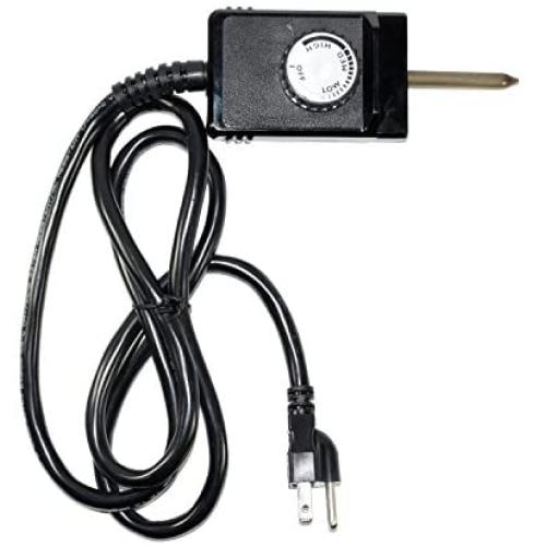 Heavy Duty 1600 Watt 3 Wire Wide Probe Thermostat Control Cord fits Electric Smokers and Grills