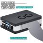 iUniker Raspberry Pi 4 Case, Pi 4 Case with Dual Fan Rpi4 Case with Cooling Fan with Raspberry Pi Heatsink, Simple Magnetic Removable Case for Pi 4 Model B/ 4B (Clear New)