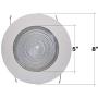 Four-Bros Lighting FLP 6'' Inch Fresnel Glass Lens with White Plastic Trim-60 Watt Max. -for Wet Locations-Shower Can Light Trim-Ul Listed