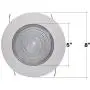 Four-Bros Lighting FLP 6'' Inch Fresnel Glass Lens with White Plastic Trim-60 Watt Max. -for Wet Locations-Shower Can Light Trim-Ul Listed