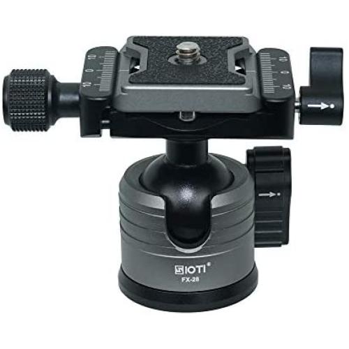 SIOTI Ball Head Camera Mount, Ball Head Tripod Mount, Camera Tripod Mount for DSLR Camera, Mirrorless Camera, Camcorder, Telescope, Action Camera, Slider, Tripod (28mm Ball Head)