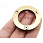 CRAFTMEMORE 4pcs Metal Screw O-Rings Eyelet Round Flat Surface Purse Loop Replacement Leather Accessories SCES (Gold, 1 Inch)