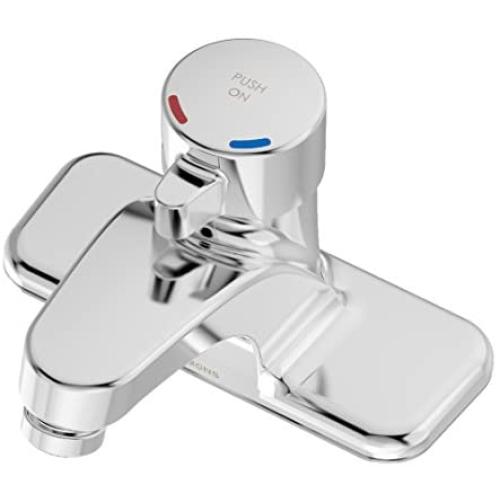 Symmons SLC-6000 SCOT 4 in. Centerset Single Handle Metering Lavatory Faucet in Polished Chrome (0.5 GPM)