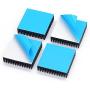 weideer 6pcs Aluminum Heat Sink 40x40x11mm/1.5'' x1.5X 0.4'' Small Cooler Heat Sink with Thermal Conductive Double Sided Tape for Cooling 3D Printers CPU IC Chips HS40x40x11