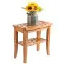 Premium Bamboo Shower Bench with Shelf - Wooden 2-Tier Bathroom and Shoe Organizer with Storage Shelf Premium Bamboo Shower Bench with Shelf - Wooden 2-Tier Bathroom and Shoe Organizer with Storage Shelf