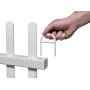Zippity Outdoor Products ZP19026 Lightweight Portable Vinyl Picket Fence Kit w/Metal Base(42'' H x 92'' W), White