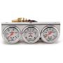 CNSPEED 2'' 52mm Mechanical Chrome Water Temperature Oil Pressure AMP Meter Triple Gauge Kit 3in1 White Face