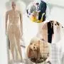 Male Mannequin Torso Dress Form Mannequin Body 73 Inches Adjustable Dress Model Male Full Body Mannequin Stand Realistic Display Mannequin Head Metal Base