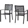 VICLLAX Outdoor Metal Bistro Dining Chairs Set - Patio Stackable Chairs VICLLAX Outdoor Metal Bistro Dining Chairs Set - Patio Stackable Chairs