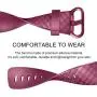 Pack 3 Silicone Bands for Fitbit Charge 4 / Fitbit Charge 3 / Charge 3 SE Replacement Wristbands for Women Men Small Large(Without Tracker) (Small: for 5.5''-7.1'' Wrists, Black+Navy Blue+Wine Red)