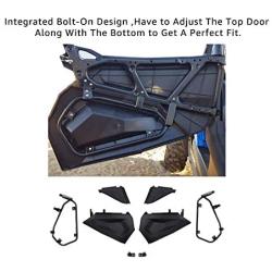 Lower Half Front Door Inserts, A&UTV PRO Door Panels Plastic with Metal Frame for Polaris RZR XP 1000 900 S Turbo EPS 2 Door 2014-2020, 60 inch Models, Replace # 2879509