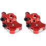 Dilwe 2Pcs RC Car Magnetic Body Post Mount, Metal Magnetic Stealth Body Post Mount for Traxxas/HSP/Redcat/Tamiya/Axial SCX10/D90/HPI RC Car(Red)