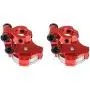 Dilwe 2Pcs RC Car Magnetic Body Post Mount, Metal Magnetic Stealth Body Post Mount for Traxxas/HSP/Redcat/Tamiya/Axial SCX10/D90/HPI RC Car(Red)