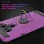 YmhxcY Phone Case Compatible with LG V40/V40 ThinQ Case with HD Screen Protector,360 Degree Rotating Ring Kickstand Holder Dual Layers of Shockproof Phone Case for LG V40-ZS Purple