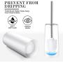IXO Toilet Brush and Holder, 2 Pack Toilet Brush with 304 Stainless Steel Long Handle, Toilet Bowl Brush for Bathroom Toilet-Ergonomic, Elegant,Durable