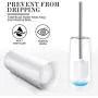 IXO Toilet Brush and Holder, 2 Pack Toilet Brush with 304 Stainless Steel Long Handle, Toilet Bowl Brush for Bathroom Toilet-Ergonomic, Elegant,Durable IXO Toilet Brush and Holder, 2 Pack Toilet Brush with 304 Stainless Steel Long Handle, Toilet Bowl Brush for Bathroom Toilet-Ergonomic, Elegant,Durable