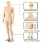 Bonnlo 72inch Male Mannequin Full Body Adjustable Mannequin Torso Dress Form with Metal Base, Detachable Plastic Manikin Body Male, Realistic Display Mannequin Bonnlo 72inch Male Mannequin Full Body Adjustable Mannequin Torso Dress Form with Metal Base, Detachable Plastic Manikin Body Male, Realistic Display Mannequin
