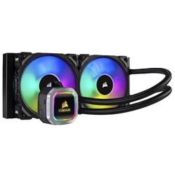 Corsair H100i RGB PLATINUM AIO Liquid CPU Cooler,240mm,Dual ML120 PRO RGB PWM Fans,Intel 115x/2066,AMD AM4/TR4