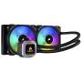 Corsair H100i RGB PLATINUM AIO Liquid CPU Cooler,240mm,Dual ML120 PRO RGB PWM Fans,Intel 115x/2066,AMD AM4/TR4