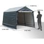 Abba Patio Outdoor Storage Shelter with Rollup Door Storage Shed Portable Garage Kit Tent for Motocycle Garden Storage Grey，8 x 14 ft