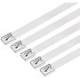 uxcell 100mmx7.9mm Stainless Steel Cable Zip Ties Metal Exhaust Wrap 25pcs